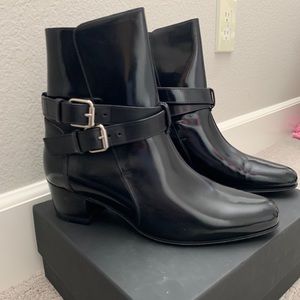 Amiri Women's Leather Double Buckle Boots - Black